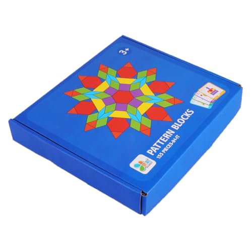 ZUNOXAZ 155 Stück Teiliges Kreatives Holzpuzzle Geometrische Formen Lernspielzeug für Montessori Frühförderung Feinmotorik Farben Formerkennung von ZUNOXAZ