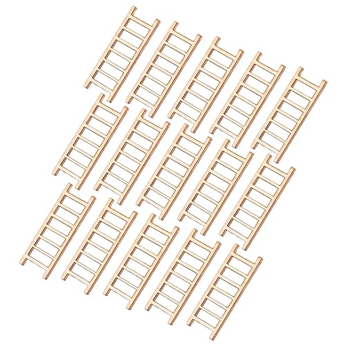 ZUNOXAZ 15Stücke Teiliges Holzleiter Modelle für Mikrolandschaften Dekoration für Spielzeughäuser und Gartenlandschaften Realistische Holz Deko für Kreative DIY Projekte von ZUNOXAZ