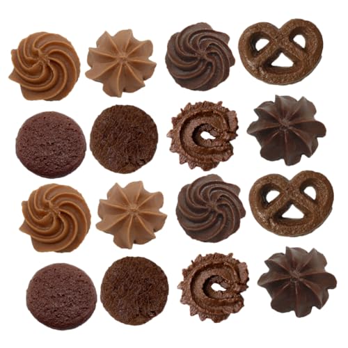 ZUNOXAZ 16 Stück Teiliges Künstliche Kekse Modell Realistische Fake Plätzchen für Deko Fotografie und Requisiten für Hochzeiten Geschäfte und Kinderlernspielzeug von ZUNOXAZ