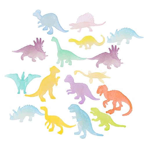 ZUNOXAZ 16 Stück Teiliges Leuchtender Dinosaurier Modelle für Nachtglühende Spielzeuge zur Dekoration Fantasie für Geburtstage Feiertage und Besondere Anlässe von ZUNOXAZ