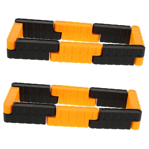 ZUNOXAZ 16 Stück Teiliges Rc Car Racing Track Road Barrier Realistisch Gestalteter Drift Field Fence in Schwarz Gelb Robustes Rc Auto Zubehör zur Steigerung der Streckenkomplexität und von ZUNOXAZ