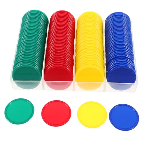 ZUNOXAZ 160 Stück Teiliges Bunte Plastik Poker Chips Belohnungsmarken für Langlebige Lernmünzen für Klassenanreize Mathe Zählspielzeug und Verhaltensbelohnung im Unterricht von ZUNOXAZ