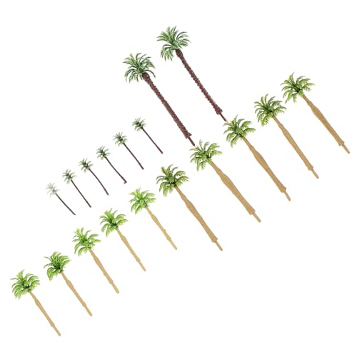 ZUNOXAZ 17 Stück Teiliges Miniatur Kunststoff Modellbäume für DIY Sandtisch Landschaftsbau Architektur Dekoration Micro Landschaft Zubehör von ZUNOXAZ