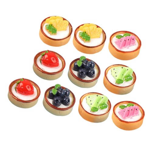 ZUNOXAZ 18 Stück Teiliges Mini Kuchenmodell aus Resin Realistische Simulation Leichte Dekoration für Puppenhaus DIY Foto Requisiten Sicher und Bruchsicher für Kreative Spiel und von ZUNOXAZ