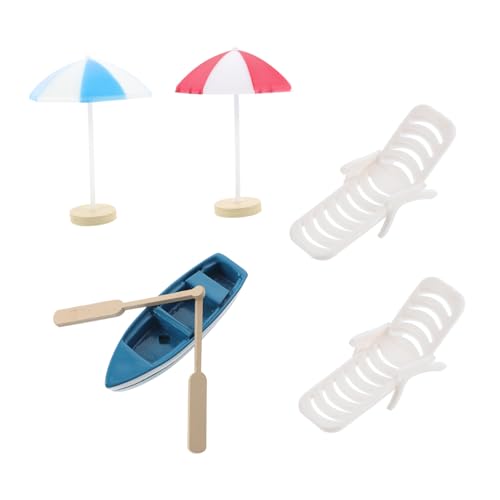 ZUNOXAZ 1Satz Dekoration für Strand Roten und Blauen Sonnenschirmen Strandstühlen und Blauen Holzbooten Umweltfreundliche Deko für Kreative ZUNOXAZ 1Satz Dekoration für Strand Roten und Blauen Sonnenschirmen Strandstühlen und Blauen Holzbooten Umweltfreundliche Deko für Kreative von ZUNOXAZ