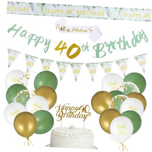 ZUNOXAZ 1Satz Geburtstagsdekoration zum Banner und Ballons für Elegante Feiern Vielseitige Deko für Partys Familienfeiern und Mehr Robuste Stoffmaterialien von ZUNOXAZ
