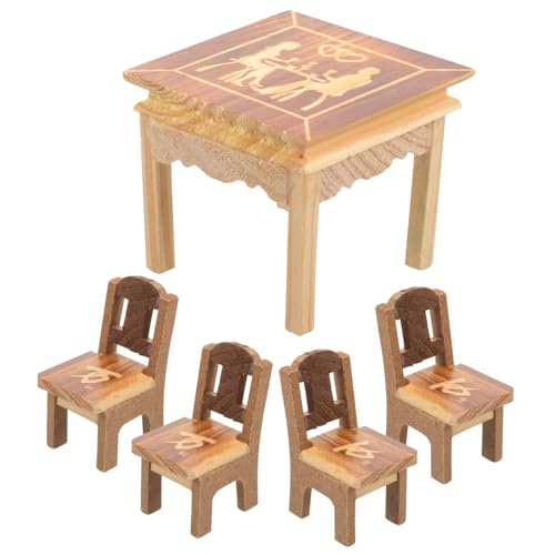 ZUNOXAZ 1Satz Möbel für Puppenhaus Holztisch und Stühle Simulation Kinderspielzeug Zubehör für Kreative Spielwelten und Dekoration für Ab Jahren ZUNOXAZ 1Satz Möbel für Puppenhaus Holztisch und Stühle Simulation Kinderspielzeug Zubehör für Kreative Spielwelten und Dekoration für Ab Jahren von ZUNOXAZ