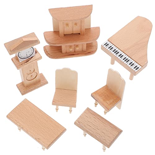 ZUNOXAZ 1Satz Puppenhaus Möbel aus Holz Teiliges Tischstuhl und Klavieruhr für Kreative Rollenspiele und DIY Projekte für Puppenliebhaber ZUNOXAZ 1Satz Puppenhaus Möbel aus Holz Teiliges Tischstuhl und Klavieruhr für Kreative Rollenspiele und DIY Projekte für Puppenliebhaber von ZUNOXAZ