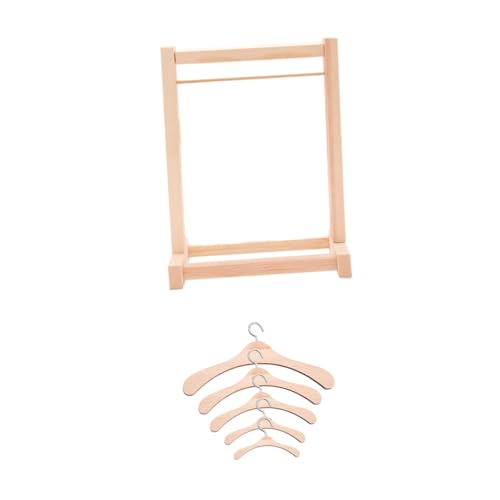 ZUNOXAZ 1Satz Puppenkleiderbügel Set aus Holz Teiliges Kit für Puppen für Aufbewahrung und Organisation von Puppenkleidung Hochwertiges Holz Langlebig und Praktisch von ZUNOXAZ