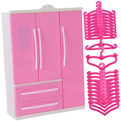 ZUNOXAZ 1Satz Puppenschrank mit Dreiseitiger für Puppen Kleiderbügel und Herz Kleiderbügel Perfektes Zubehör ZUNOXAZ 1Satz Puppenschrank mit Dreiseitiger für Puppen Kleiderbügel und Herz Kleiderbügel Perfektes Zubehör von ZUNOXAZ