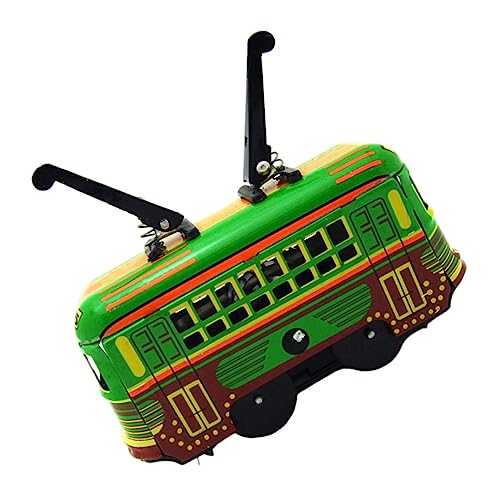 ZUNOXAZ 1Stück Retro Eisenbahn Aufzieh Tramcar aus Umweltfreundlichem Material für für Jungen und Mädchen Sicher und Tragbar für Drinnen und Draußen von ZUNOXAZ