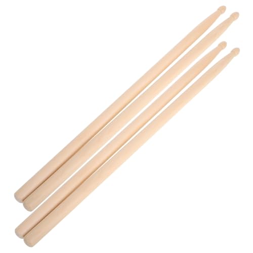 ZUNOXAZ 2 Paare Drumsticks aus Natürlichem Ahornholz Glatte Oberfläche Vielseitig Einsetzbar für Schlagzeug und Percussion rutschfest für Übung und Aufführung von ZUNOXAZ