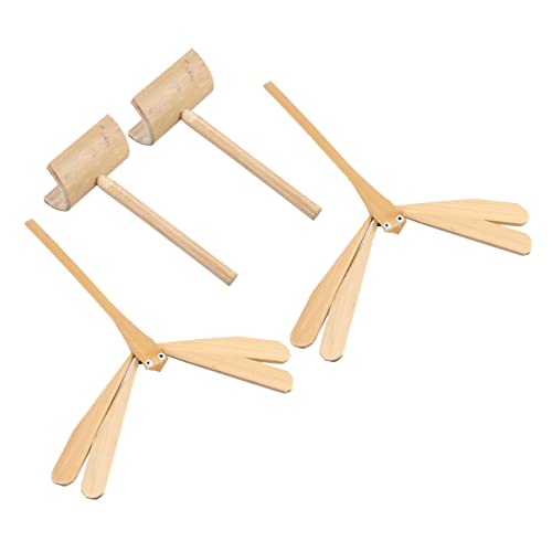 ZUNOXAZ 2 STÜCK Balance Bambus Libellenmodell Handgefertigt Naturholz Pädagogisches Lernspielzeug Für Jungen und Mädchen Zur Feinmotorik und Konzentration von ZUNOXAZ