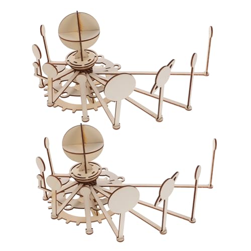 ZUNOXAZ 2 Sätze DIY Holz Planetensystem Puzzle Kit Stem Wissenschaftsspielzeug mit Planeten Modell für Lernen Zuhause und Klassenzimmer Lehrmittel von ZUNOXAZ