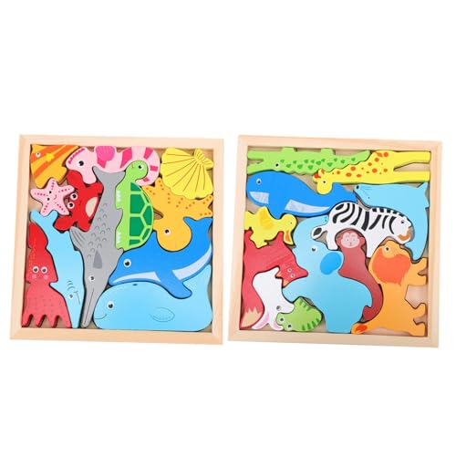ZUNOXAZ 2 Sätze Holzpuzzle für Teiliges mit Tierischen Motiven Pädagogisches Lernspielzeug für Frühe Entwicklung für Jungen und Sicher und Langlebig ZUNOXAZ 2 Sätze Holzpuzzle für Teiliges mit Tierischen Motiven Pädagogisches Lernspielzeug für Frühe Entwicklung für Jungen und Sicher und Langlebig von ZUNOXAZ