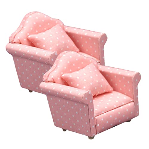 ZUNOXAZ 2 Sätze Maßstab Kleine Couch mit Kissen Mini Sofa Dekoration für Vielseitig für Wohnzimmer Schlafzimmer und Büro von ZUNOXAZ