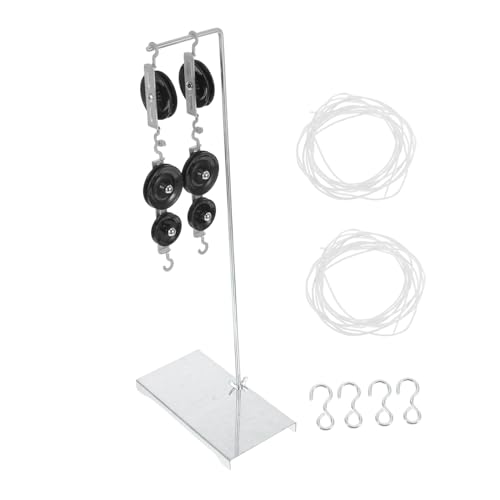 ZUNOXAZ 2 Sätze Metall Pulley System für Physikunterricht mit Stabilem Metallgestell Einzel und Doppelpulley für Mittlere und Weiterführende für Mechanische Experimente und von ZUNOXAZ