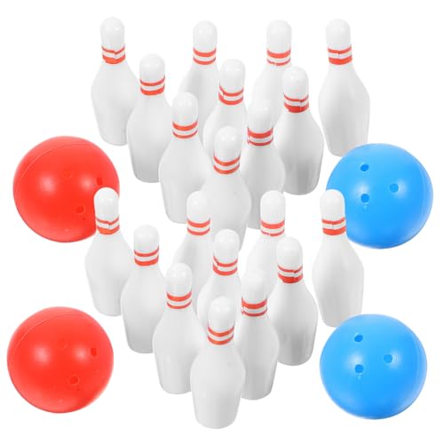 ZUNOXAZ 2 Sätze Mini House Resin Bowling Modellset Teilig Miniatur Bowling Dekoration aus Widerstandsfähigem Resin Europäisches Design als Mini Haus Zubehör und Fotorequisite Langlebig von ZUNOXAZ