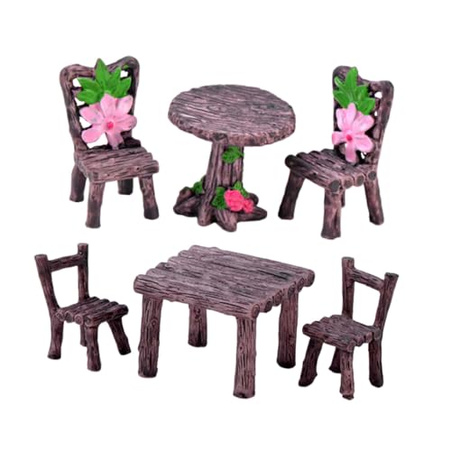 ZUNOXAZ 2 Sätze Miniatur Tisch und Stühle aus Resin Miniaturmöbel für Mooslandschaften Sukkulenten und Bonsai Dekorative Kleine Gartenmodelle Langlebig und Realistisch Gestaltet ZUNOXAZ 2 Sätze Miniatur Tisch und Stühle aus Resin Miniaturmöbel für Mooslandschaften Sukkulenten und Bonsai Dekorative Kleine Gartenmodelle Langlebig und Realistisch Gestaltet von ZUNOXAZ