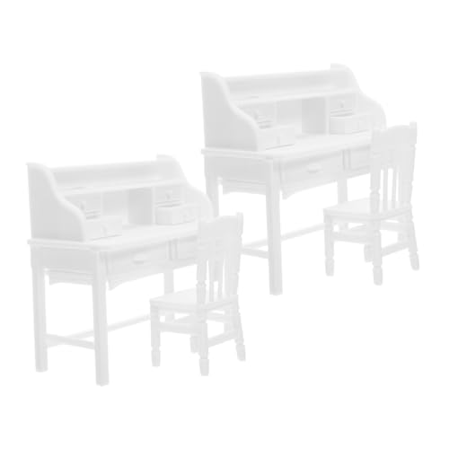 ZUNOXAZ 2 Sätze Puppenhaus für Puppenhaus Miniaturzubehör Dollhouse -Schreibtisch und Stuhl Puppenhauskommode Mini-Puppenhausmöbel Mini Möbelartikel Plastik Weiß ZUNOXAZ 2 Sätze Puppenhaus für Puppenhaus Miniaturzubehör Dollhouse -Schreibtisch und Stuhl Puppenhauskommode Mini-Puppenhausmöbel Mini Möbelartikel Plastik Weiß von ZUNOXAZ