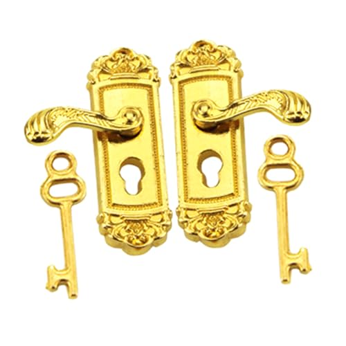 ZUNOXAZ 2 Sätze Türschloss aus Metall Teiliges Vintage Design für Puppenhäuser für DIY Mini Dekoration Einzigartiges Zubehör für Kreative Bastelprojekte ZUNOXAZ 2 Sätze Türschloss aus Metall Teiliges Vintage Design für Puppenhäuser für DIY Mini Dekoration Einzigartiges Zubehör für Kreative Bastelprojekte von ZUNOXAZ