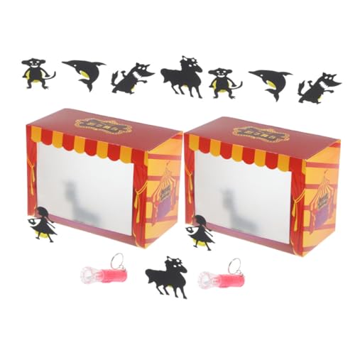 ZUNOXAZ 2 Satz DIY Schattenpuppentheater für Interaktives Puppenset mit Kleinen Monsterfiguren Einfach zu Montieren Pädagogisch Wertvolles für Kreatives Geschichtenerzählen und von ZUNOXAZ