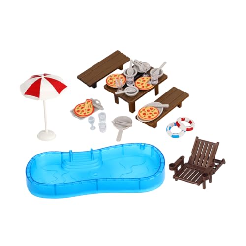 ZUNOXAZ 2 Sets Dollhouse Möbel Set Miniaturmöbel Set Mini House Möbel Spielzeug Puppenhaus Mini -zubehör Für Puppenhaus Schlafzimmermöbel Und Mini House Building Kit Kit von ZUNOXAZ