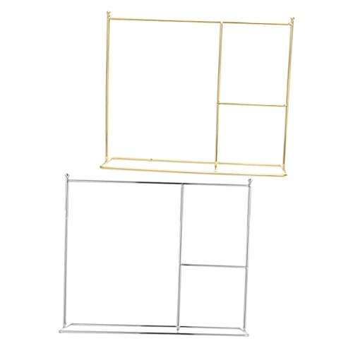 ZUNOXAZ 2 Stck Miniatur Puppenkleiderständer aus Metall in Gold und Silber Eleganter und Stabiler Puppenkleiderhalter zur Ordentlichen Aufbewahrung und Präsentation von Puppenkleidung von ZUNOXAZ