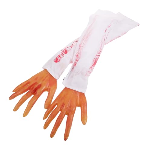 ZUNOXAZ 2 Stck Teiliges Halloween mit Realistischen Blutigen Fake aus Gummi und Stoff Gruselige Deko Requisiten für Kostüm und Halloween Partys Vielseitige Scherzartikel und von ZUNOXAZ