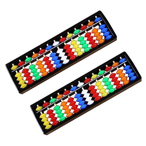 ZUNOXAZ 2 Stück Bunte Kunststoff Abacus Spielzeuge Mathe Lernhilfe für Klassenzimmer und Zuhause für und Rechenübungen von ZUNOXAZ