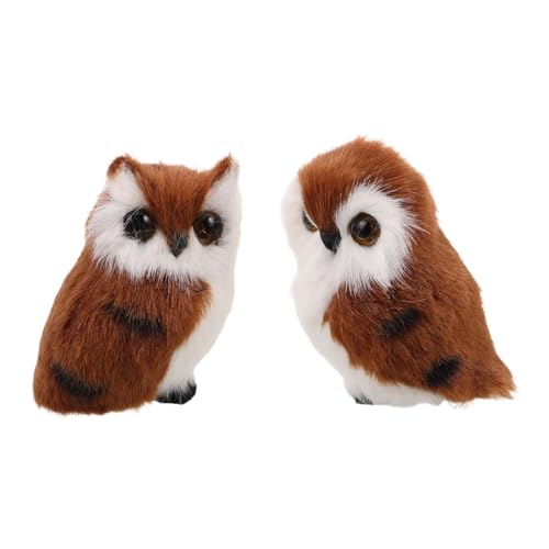 ZUNOXAZ 2 Stück Eulen Plüschtiere Kuscheltier Deko für Feiertage Geburtstagsgeschenke Weiche Stofftiere für Jungen Mädchen Realistisches Design für Wohn Kinderzimmer von ZUNOXAZ