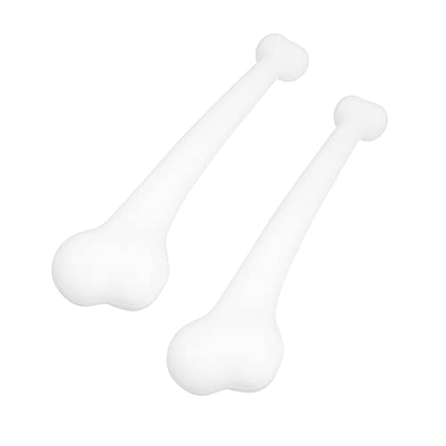 ZUNOXAZ 2 Stück Halloween Deko Weiße Kunststoff Knochen Requisiten Bar Accessoires Realistische Skelett Deko Für Party Gruselige Atmosphäre von ZUNOXAZ