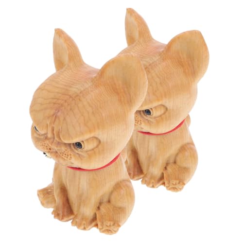 ZUNOXAZ 2 Stück Handgeschnitzte Bulldoggen Holzfigur Teilig Holzschnitzerei Tierornament Kompakte Natürliche Wohnkultur Sammlerobjekt für Haustierliebhaber Wohnzimmer Büro Desktop ZUNOXAZ 2 Stück Handgeschnitzte Bulldoggen Holzfigur Teilig Holzschnitzerei Tierornament Kompakte Natürliche Wohnkultur Sammlerobjekt für Haustierliebhaber Wohnzimmer Büro Desktop von ZUNOXAZ