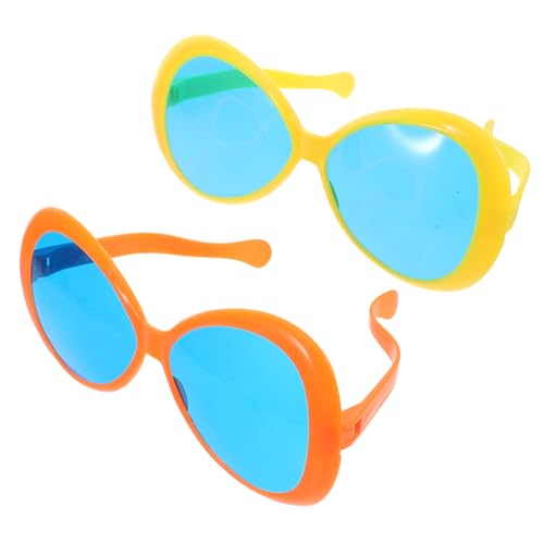 ZUNOXAZ 2 Stück Hawaii Sonnenbrille Lustige Tragbare Sonnenbrillen für Strandpartys und Sommerfeste Zubehör für Kostüme und Fotospaß von ZUNOXAZ