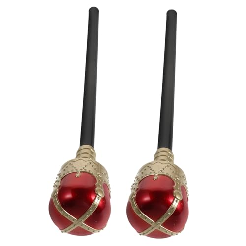ZUNOXAZ 2 Stück Königszepter Rollenspiel Accessoire für Halloween Detailreiche Verarbeitung für Fantasievolles für Jungen von ZUNOXAZ