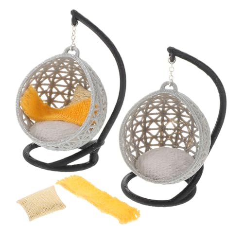 ZUNOXAZ 2 Stück Maßstab Stabile Mini Dollhouse Möbel Realistische DIY Hängesessel für Puppenhaus Dekoration und Miniatur szenen ZUNOXAZ 2 Stück Maßstab Stabile Mini Dollhouse Möbel Realistische DIY Hängesessel für Puppenhaus Dekoration und Miniatur szenen von ZUNOXAZ