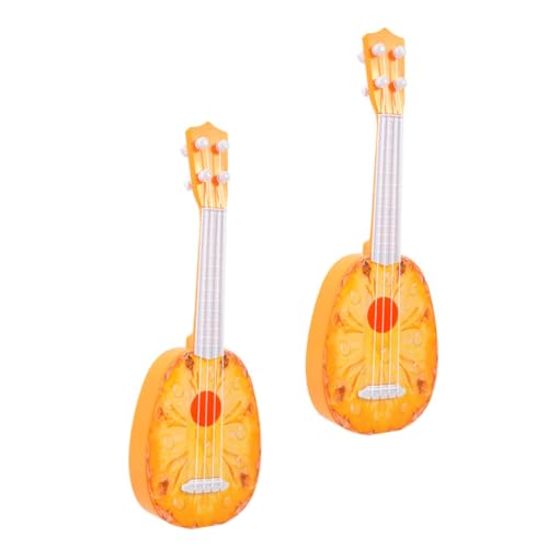 ZUNOXAZ 2 Stück Mini Gitarren aus Kunststoff für Musikinstrument für Anfänger Lernspielzeug Musikalischen Kreativität und Motorik von ZUNOXAZ