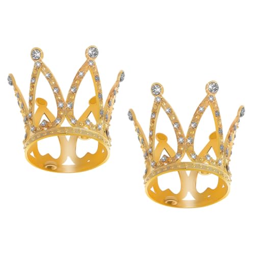 ZUNOXAZ 2 Stück Mini Kronen Deko Glitzernde für Torten Party Dekoration Fotorequisiten Goldene Mini Kronen Tortenaufsatz und Tiara für Geburtstagsfeiern und Besondere Anlässe ZUNOXAZ 2 Stück Mini Kronen Deko Glitzernde für Torten Party Dekoration Fotorequisiten Goldene Mini Kronen Tortenaufsatz und Tiara für Geburtstagsfeiern und Besondere Anlässe von ZUNOXAZ