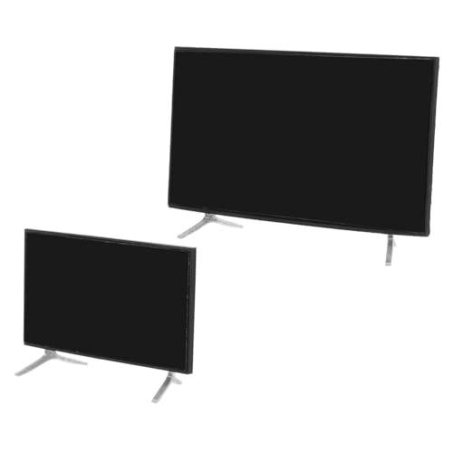 ZUNOXAZ 2 Stück Mini-TV Puppenhaus Küchenmöbel Spielzeugfernseher Mini-Dinge Miniaturzubehör Mini-Puppenhaus- Miniatur -Fernseher Miniatur-Puppenhauszubehör Plastik Schwarz von ZUNOXAZ