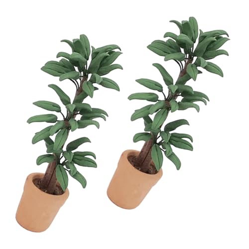 ZUNOXAZ 2 Stück Pflanze Deko für Puppenhaus Bonsai mit Realistischem Design Gartenlandschaft und Innenräume aus Hochwertigem Gefertigt ZUNOXAZ 2 Stück Pflanze Deko für Puppenhaus Bonsai mit Realistischem Design Gartenlandschaft und Innenräume aus Hochwertigem Gefertigt von ZUNOXAZ