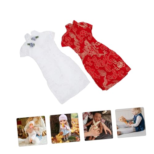 ZUNOXAZ 2 Stück Puppenkleidung Chinesisches Cheongsam Kostüm für Puppen Handgefertigt Leicht Strapazierfähig Dekoratives Outfit Geschenk für Mädchen ZUNOXAZ 2 Stück Puppenkleidung Chinesisches Cheongsam Kostüm für Puppen Handgefertigt Leicht Strapazierfähig Dekoratives Outfit Geschenk für Mädchen von ZUNOXAZ