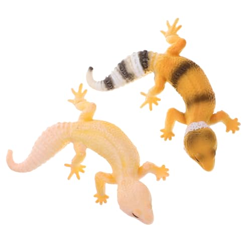 ZUNOXAZ 2 Stück Realistische Eidechsen Figur Kunststoff für Naturgetreue Reptilien Nachbildung Lernspielzeug für Reptilienfreunde und Unterricht von ZUNOXAZ