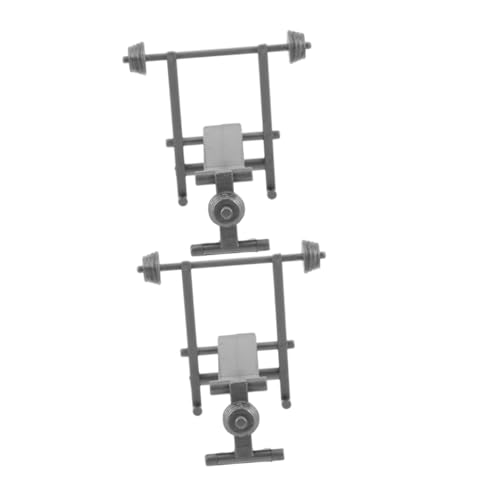 ZUNOXAZ 2 Stück Realistisches Gym Playset mit Hantelbank für Puppenhaus Dekoration Miniatur Sportzubehör für Kreative DIY Projekte von ZUNOXAZ