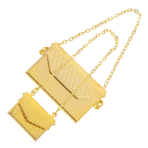 ZUNOXAZ 2 Stück Schultertasche Dekorative Modell für Puppenhaus Zubehör Mini Alloy Bag für Stilvolle Mini Szenen Goldene Große Kleine ZUNOXAZ 2 Stück Schultertasche Dekorative Modell für Puppenhaus Zubehör Mini Alloy Bag für Stilvolle Mini Szenen Goldene Große Kleine von ZUNOXAZ
