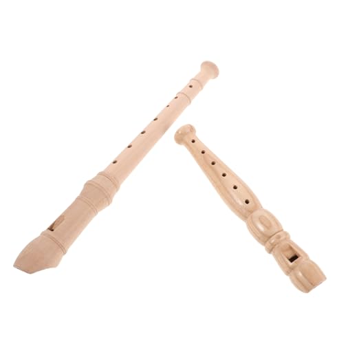 ZUNOXAZ 2 Stück Sopransopranblockflöte Deutsche Englische Spielweise Holz Flöte Anfänger Leicht Tragbar Stimmstabil für Schule Zuhause Outdoor Musikpraxis von ZUNOXAZ