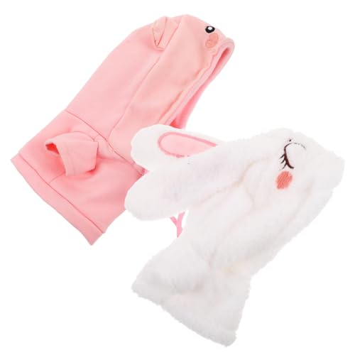 ZUNOXAZ 2 Stück Sweatshirt Puppe Verkleiden Sich Kleidung Cartoon-puppenkleidung Plüschpuppen-Kapuzenpullover Winzige Puppenkleidung Plüschbärenbekleidung Plüschtierkleidung Stoff ZUNOXAZ 2 Stück Sweatshirt Puppe Verkleiden Sich Kleidung Cartoon-puppenkleidung Plüschpuppen-Kapuzenpullover Winzige Puppenkleidung Plüschbärenbekleidung Plüschtierkleidung Stoff von ZUNOXAZ