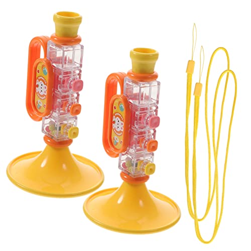 ZUNOXAZ 2 Stück Teiliges Blasinstrument Trompete aus Robustem Material Leichte und Tragbare Simulation für Kreative Musikspiele und Partyspaß für Jungen und Mädchen Ab Jahren von ZUNOXAZ