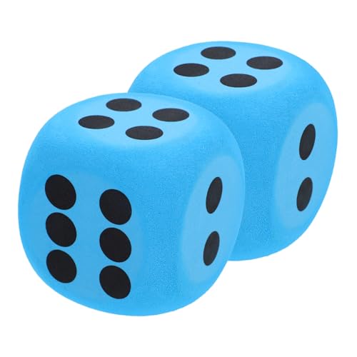 ZUNOXAZ 2 Stück Teiliges Eva Schaumwürfel Set Große Würfel mit Abgerundeten Ecken Sicher und Leicht für Spiele Klassenzimmeraktivitäten Geburtstags und Partyzubehör von ZUNOXAZ