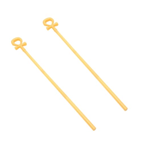 ZUNOXAZ 2 Stück Teiliges Halloween Ägyptischer Gehstock Requisit Leicht Stabil mit Schlangen Design Authentisch für Cosplay Kostüm Party Themen Events von ZUNOXAZ