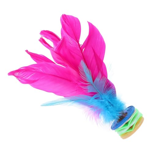 ZUNOXAZ 2 Stück Teiliges Kick Shuttlecock Handgefertigtes Jianzi Federball Spiel Robust und Langlebig für Fitness Geschicklichkeitstraining und Outdoor Sport Farbiges Sportspielzeug für von ZUNOXAZ